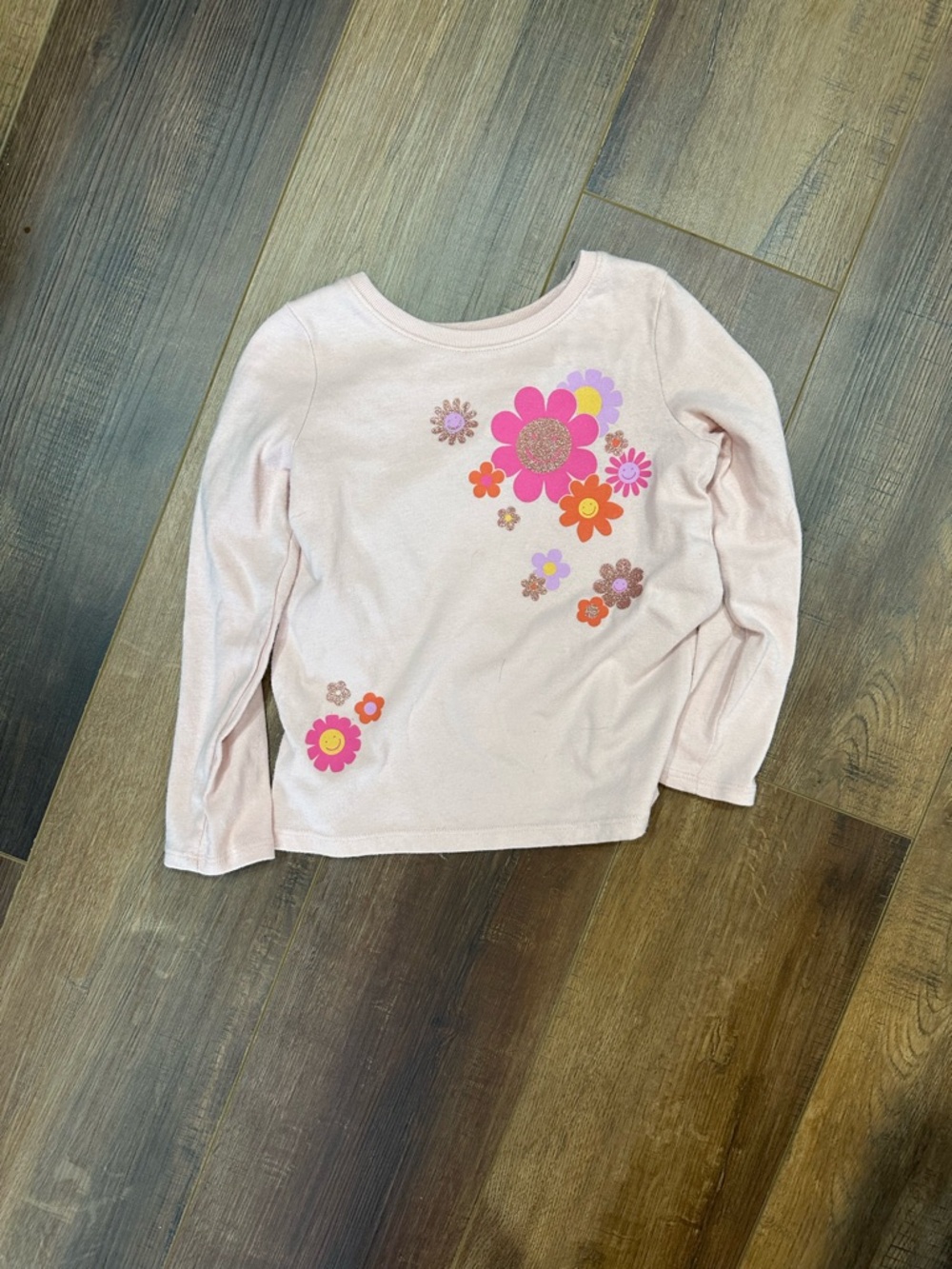 Jumping Beans Floral Long Sleeve Shirt - Light Pink